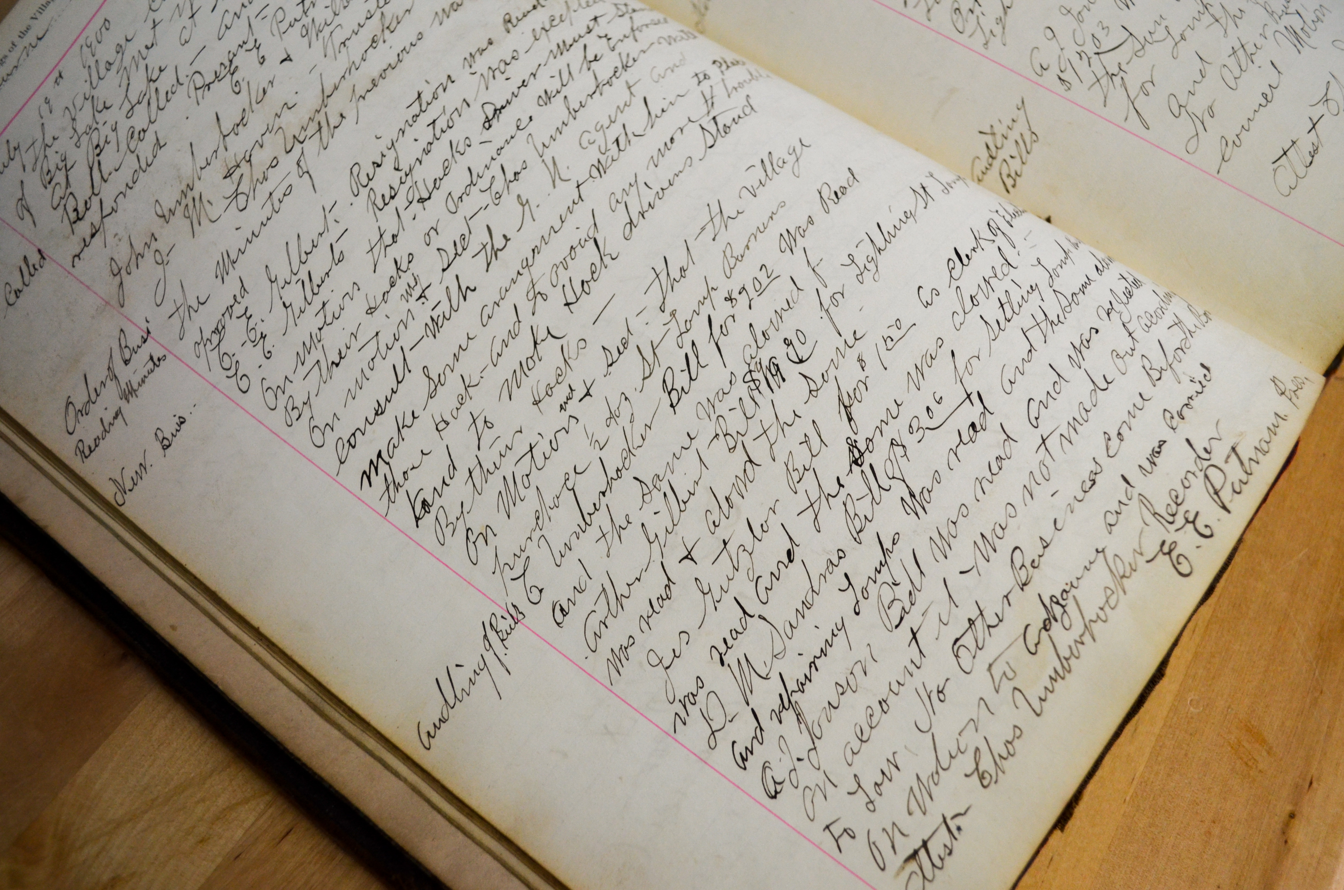 Big Lake Treasurer’s Book